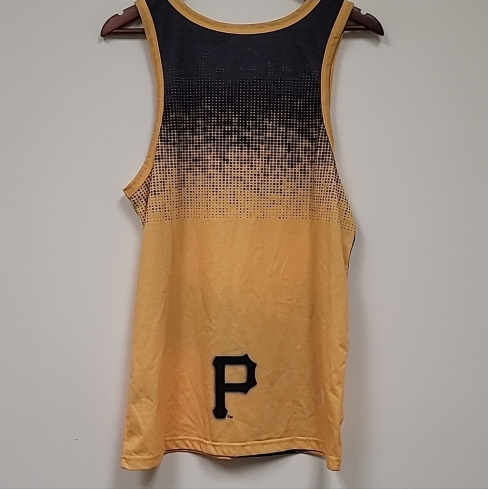 NWT Klew MLB Authentic Pittsburgh Pirates yellow black Tank Top Small - Picture 2 of 3